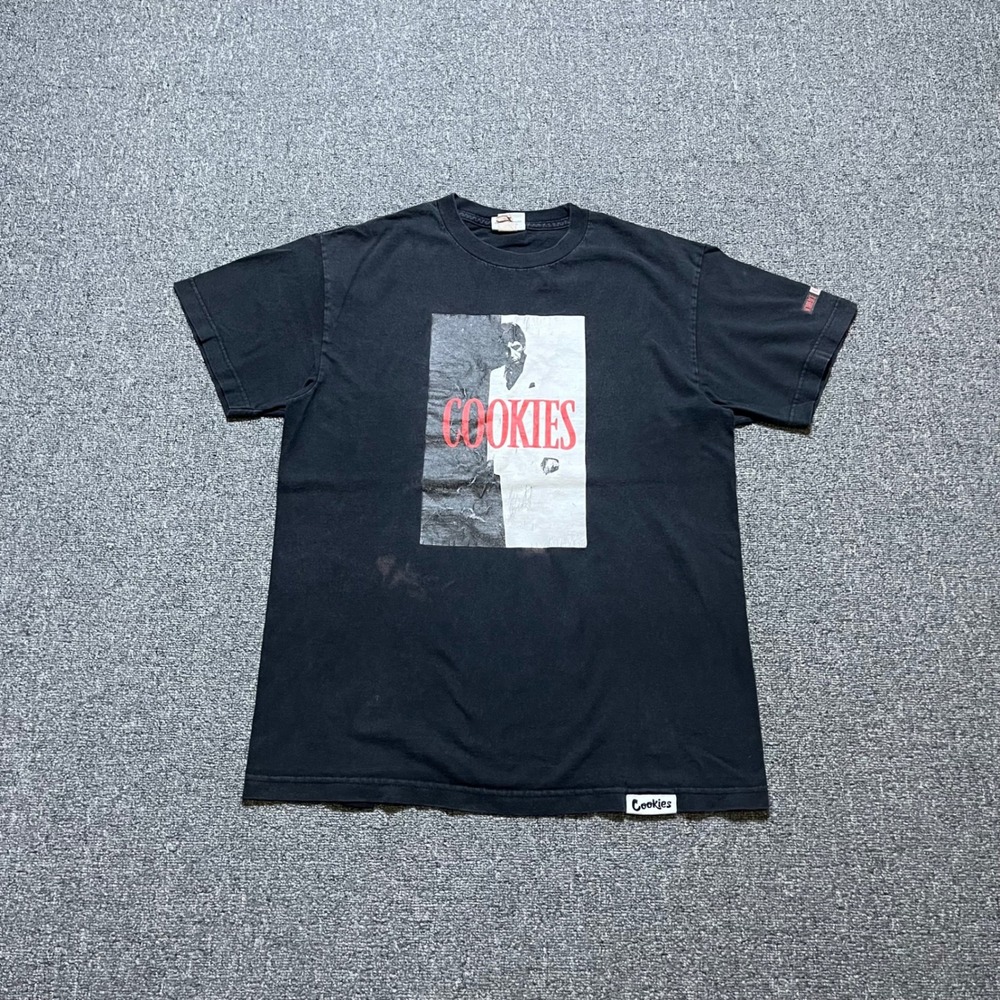 Cookies Scarface T Shirt Medium Black Tony Montana Graphic Streetwear Tee Mafia